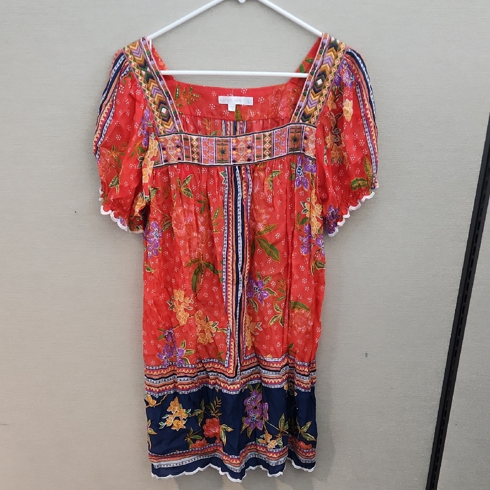 Karyn Seo Floral Dress Size Large